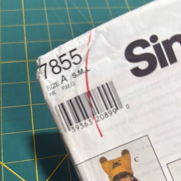 Simplicity 7855 Kids Bear Backpack Hat Accessories Sewing Pattern - Picture 7 of 7